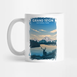 Grand Teton National Park Travel Poster Mug